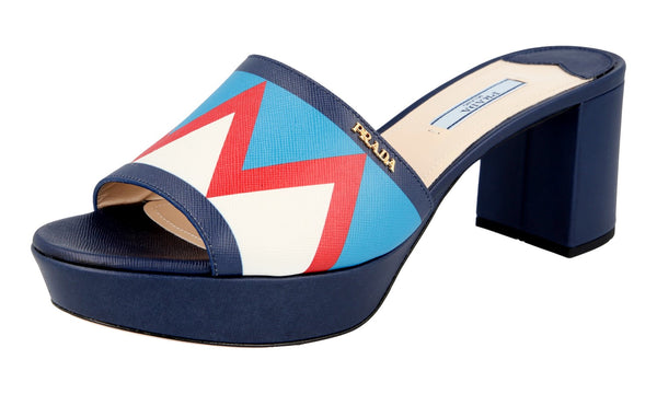 Prada Women's 1XP933 ZLH F0DWB Saffiano Leather Leather Sandals
