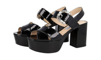 Prada Women's Black Leather Shoes 1XP97A