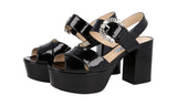 Prada Women's Black Leather Shoes 1XP97A