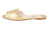 Prada Women's Gold welt-sewn Leather Sandals 1XX104