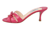 Prada Women's Pink Saffiano Leather Sandals 1XX114