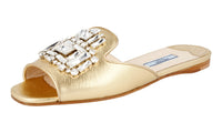 Prada Women's 1XX148 3A98 F0522 Saffiano Leather Leather Sandals