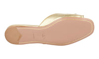 Prada Women's Gold Saffiano Leather Sandals 1XX148