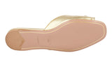 Prada Women's Gold Saffiano Leather Sandals 1XX148