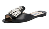 Prada Women's 1XX148 3A9S F0002 Saffiano Leather Leather Sandals
