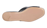 Prada Women's Black High-Quality Saffiano Leather Sandals 1XX148