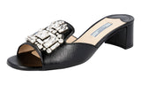 Prada Women's 1XX148 3A9S F0002 045 Saffiano Leather Leather Sandals