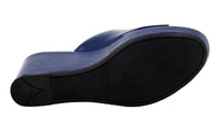 Prada Women's Blue Saffiano Leather Sandals 1XX168