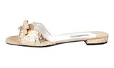 Prada Women's Metallic Glitter Slides Sandals 1XX229