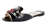 Prada Women's 1XX237 3D15 F0967 Saffiano Leather Leather Sandals