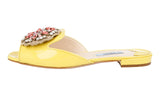 Prada Women's Yellow Leather Sandals 1XX242