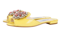 Prada Women's Yellow Leather Sandals 1XX242