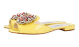 Prada Women's Yellow Leather Sandals 1XX242