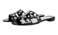 Prada Women's Black Leather Sandals 1XX250