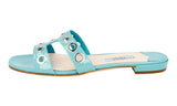 Prada Women's Turquoise Leather Sandals 1XX250