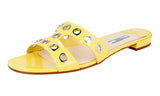 Prada Women's 1XX250 069 F068X 010 Leather Sandals