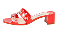 Prada Women's Red Leather Sandals 1XX250