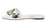 Prada Women's Silver Leather Sandals 1XX343