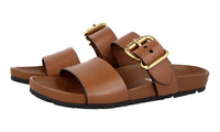 Prada Women's Brown Leather Sandals 1XX354