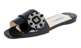 Prada Women's Black Leather Sandals 1XX366