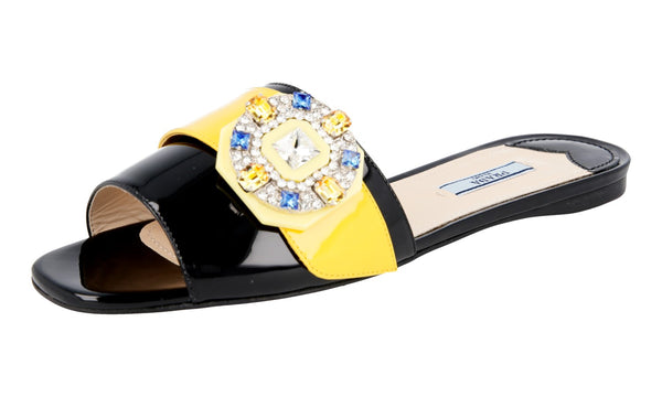 Prada Women's 1XX366 06E F018H 010 Leather Sandals