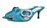 Prada Women's Turquoise Leather Sandals 1XX370