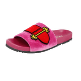 Prada Women's Pink Leather Cayeron Pleuville Sandals 1XX388