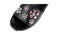 Prada Women's Black Leather Sandals 1XX400