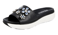Prada Women's 1XX400 3K1W F0CAR Leather Sandals