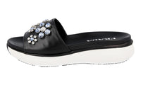 Prada Women's Black Leather Sandals 1XX400