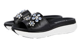 Prada Women's Black Leather Sandals 1XX400