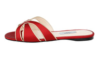 Prada Women's Red Leather Sandals 1XX412