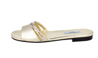 Prada Women's Gold High-Quality Saffiano Leather Sandals 1XX527