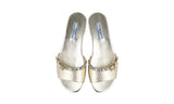 Prada Women's Gold Saffiano Leather Sandals 1XX527