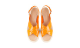 Prada Women's Orange Leather Sandals 1XZ413