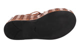Prada Women's Brown Leather Plateau Sandals 1XZ737
