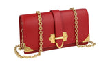 Prada Women's 1ZH044 Red Saffiano Leather Leather Evening Purse