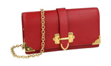 Prada Women's Red Saffiano Leather Cahier Evening Purse 1ZH044