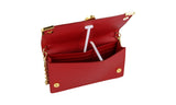 Prada Women's Red Saffiano Leather Cahier Evening Purse 1ZH044