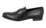 Prada Men's Black Leather Penny Loafer Business Shoes 2D0225