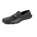Prada Men's Black Leather Logo Loafer Loafers 2D2170