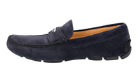 Prada Men's Blue Leather Logo Loafers 2D2170