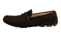 Prada Men's Brown Leather Logo Business Shoes 2D2170