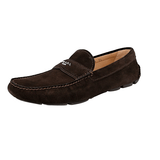 Prada Men's Brown Leather Driving Logo Loafer Loafers 2D2170