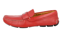 Prada Men's Red Leather Logo Business Shoes 2D2170