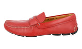 Prada Men's Red Leather Logo Business Shoes 2D2170