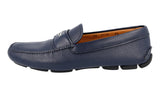 Prada Men's Blue Leather Logo Driving Loafers 2D2170