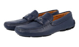Prada Men's Blue Leather Logo Driving Loafers 2D2170