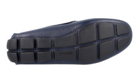 Prada Men's Blue Leather Logo Driving Loafers 2D2170