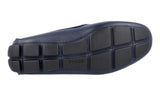 Prada Men's Blue Leather Logo Driving Loafers 2D2170
